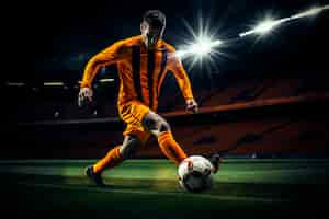 Free photo soccer game concept