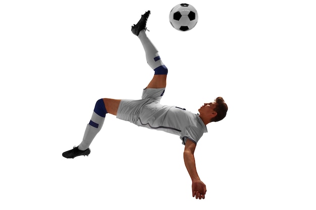 Soccer players in white background