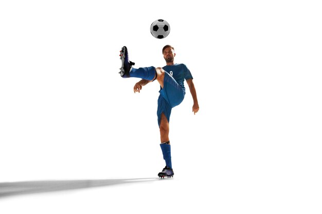 Soccer players in white background
