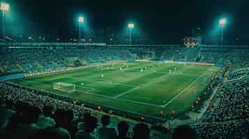 Foto gratuita lo stadio di calcio è pieno di gente.