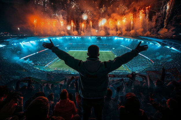Soccer stadium full of people