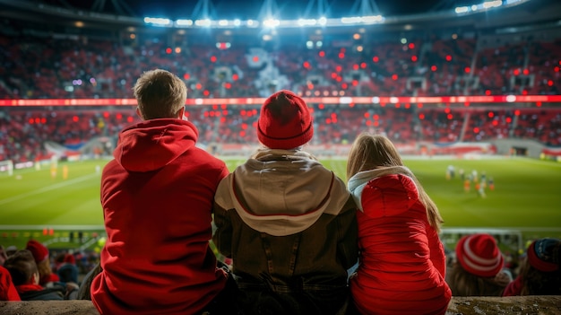 Free photo soccer stadium full of people