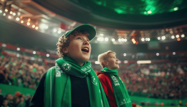 Foto gratuita lo stadio di calcio è pieno di gente.