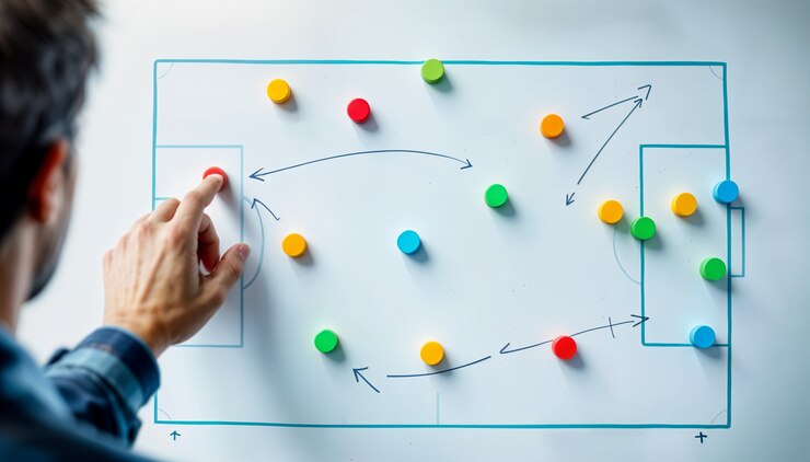 Free Photo soccer strategy session
