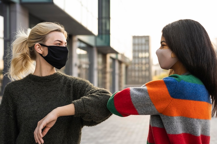 Free Photo social distance concept outdoor
