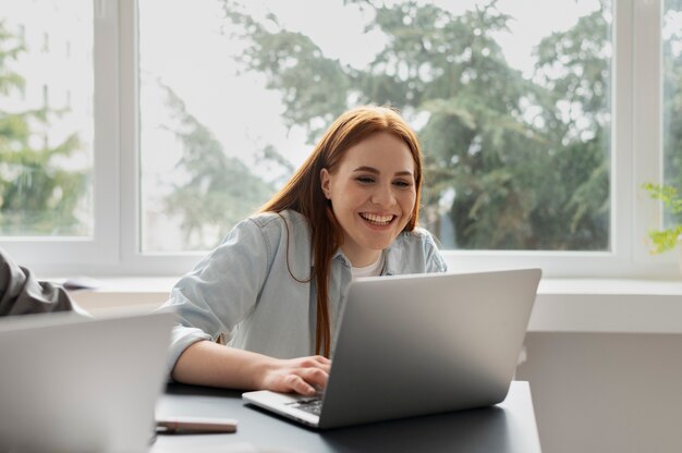 Social integrated person in workspace