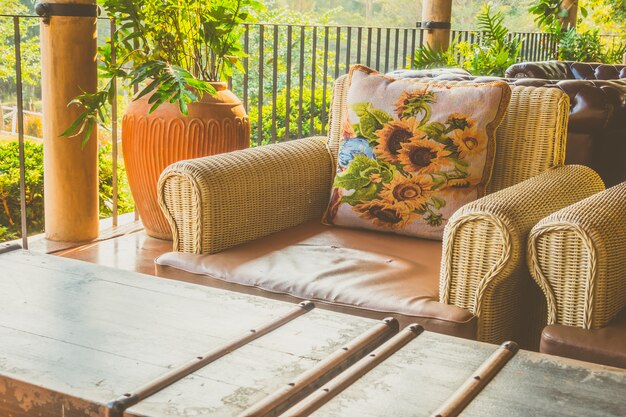 Sofa decoration in livingroom interior