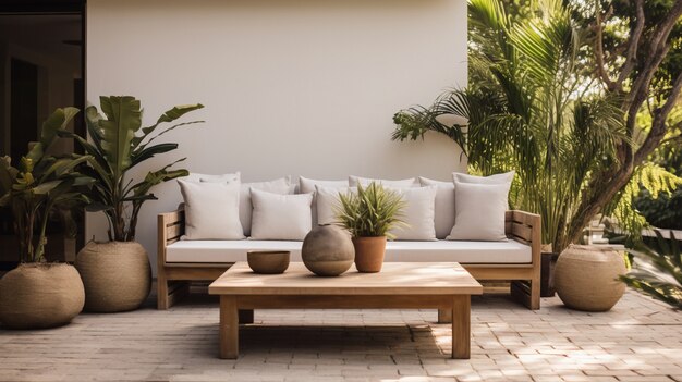 sofa in a living room decorated with brazilian folklore design