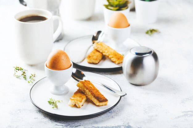 Premium Photo | Soft boiled egg for breakfast