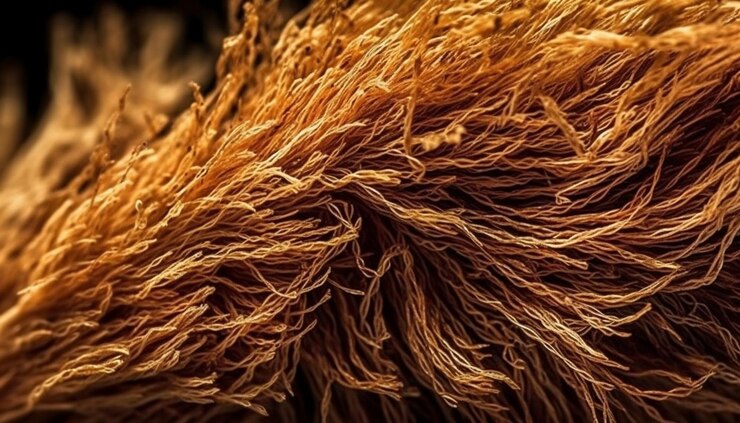 मुफ़्त फोटो soft fluffy wool in yellow animal hair generated by ai