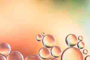 Free photo soft multicolored bubbles and glowing drops