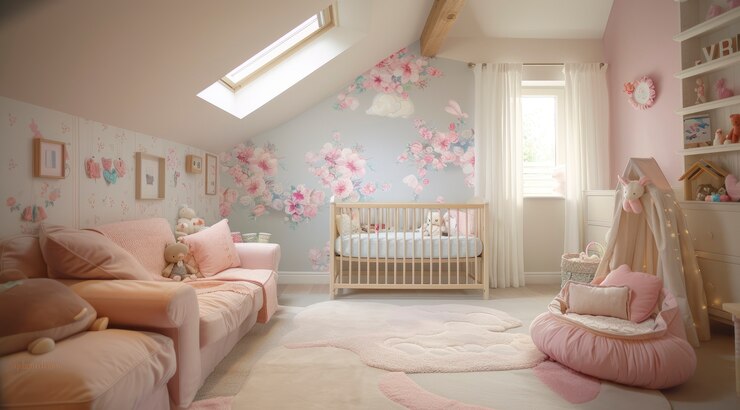 無料Photo 子供のための柔らかいパステル色の部屋