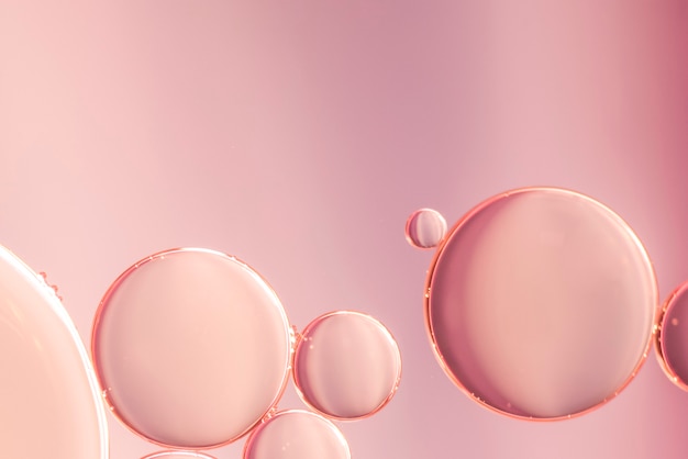 Free photo soft pink abstract background with bubbles