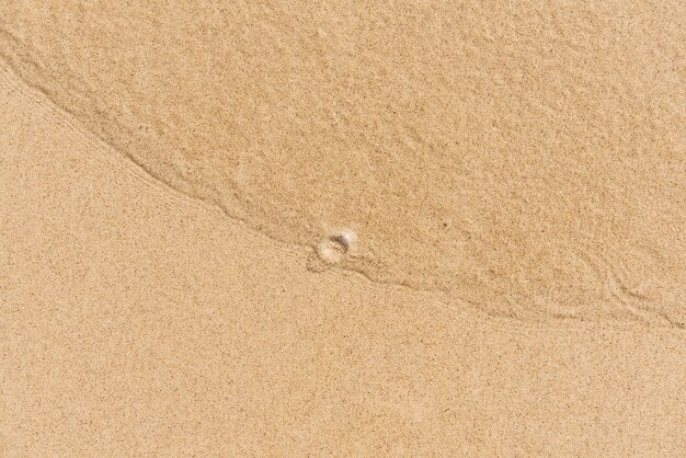 Soft Wave Of Blue Ocean On Sandy Beach. Background. Selective focus.