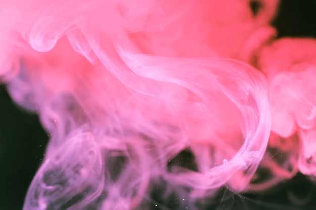 Soften pink smoke on black background