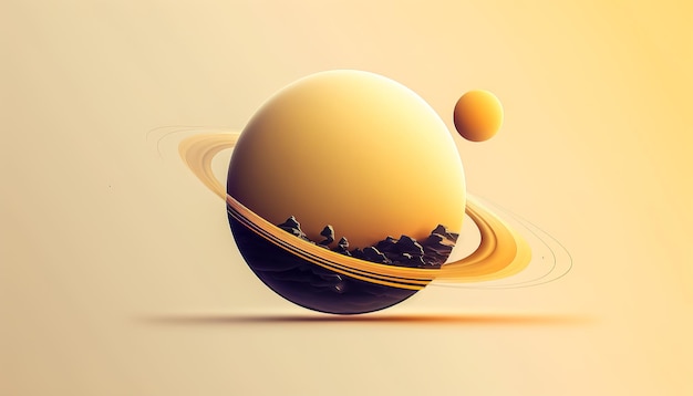 Бесплатное фото Планета солнечной системы изолирована на светлом фоне плоской планировки