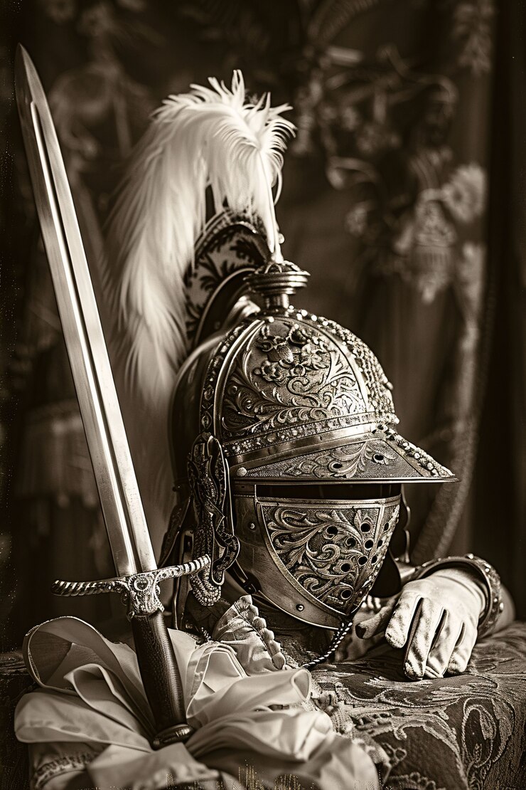 Free Photo soldier helmet still life