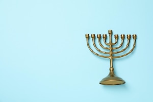 Soncept of jewish holiday hanukkah space for text