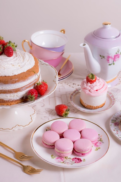 Sophisticated assortment of tea party elements