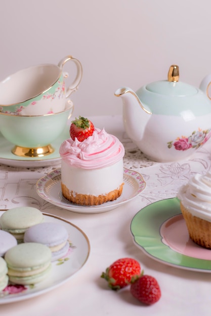 Sophisticated assortment of tea party elements