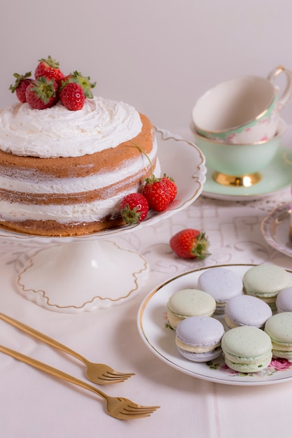 Sophisticated assortment of tea party elements