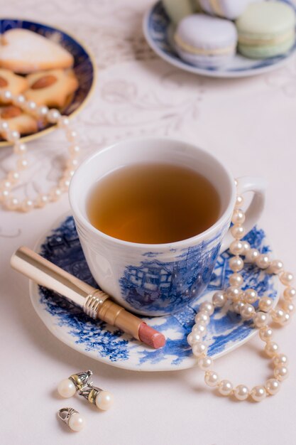 sophisticated tea party arrangement