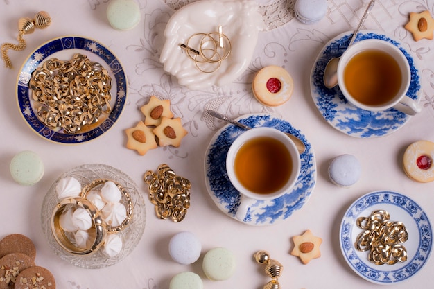 sophisticated tea party arrangement