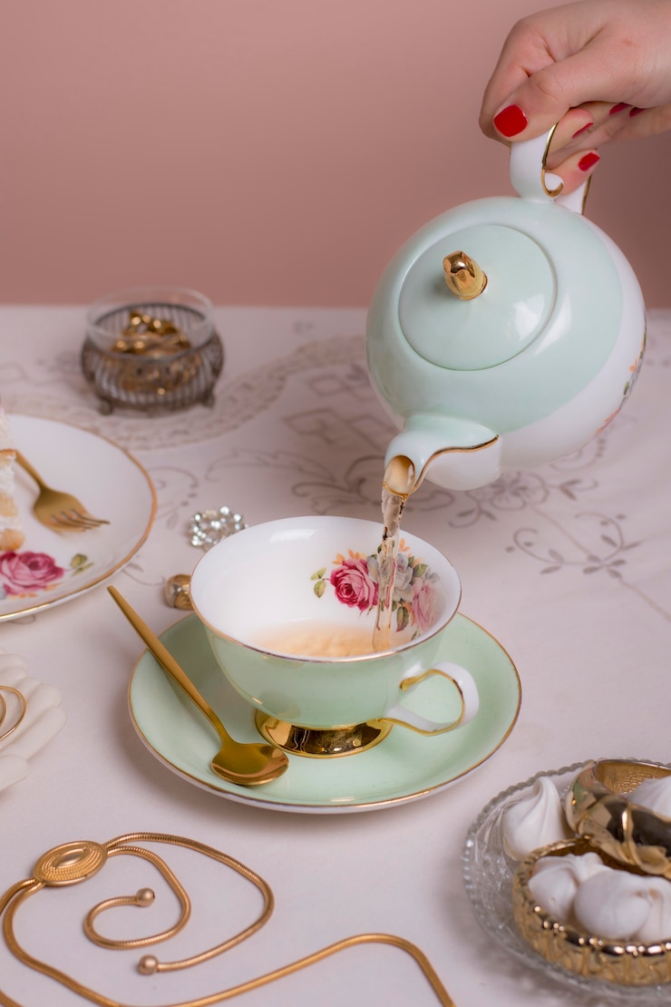 Free Photo sophisticated tea party assortment