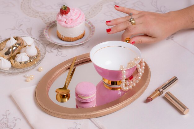 Sophisticated tea party composition