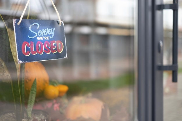 Sorry Were Closed Sign Stock Illustration - Download Image Now