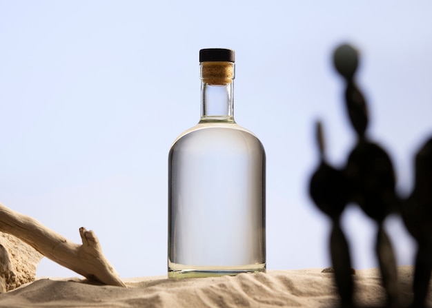 Free photo sotol drink still life