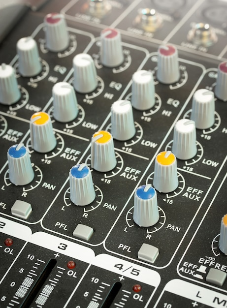 sound music mixer control panel