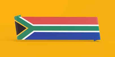 Free photo south africa flag banner