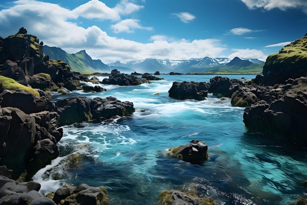 Free photo south eastern icelandic coast wallpaper