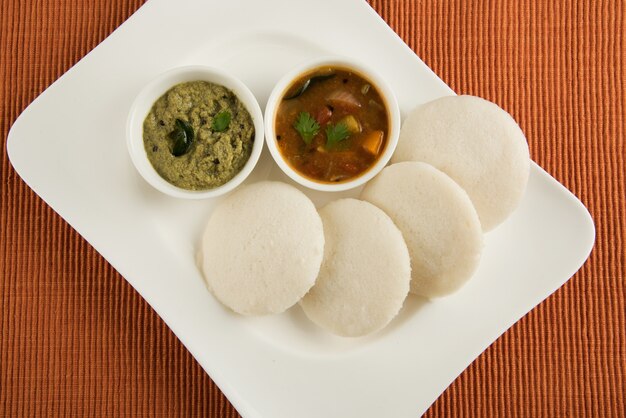 Premium Photo | South indian breakfast recipe idly or idli or rice cake