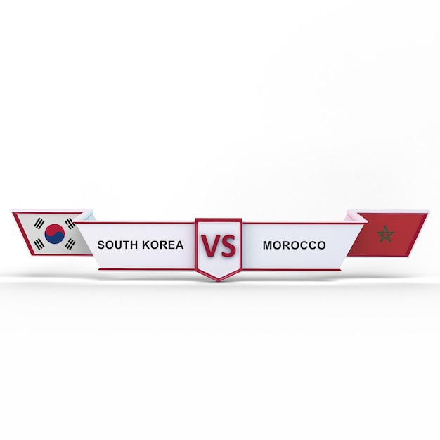 Бесплатное фото Южная корея vs марокко