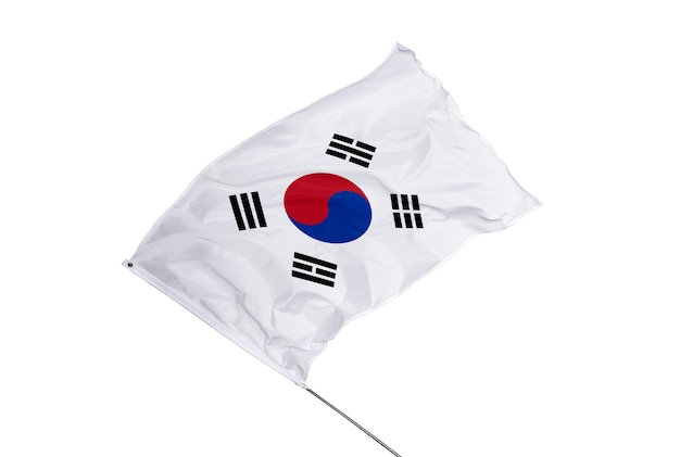 흰색 바탕에 한국 국기