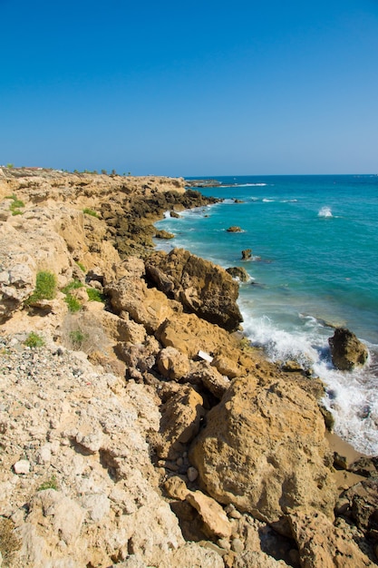 Southern coast with many rocks