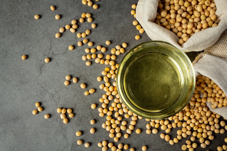 Free Photo soybean oil soybean food and beverage products food nutrition concept.