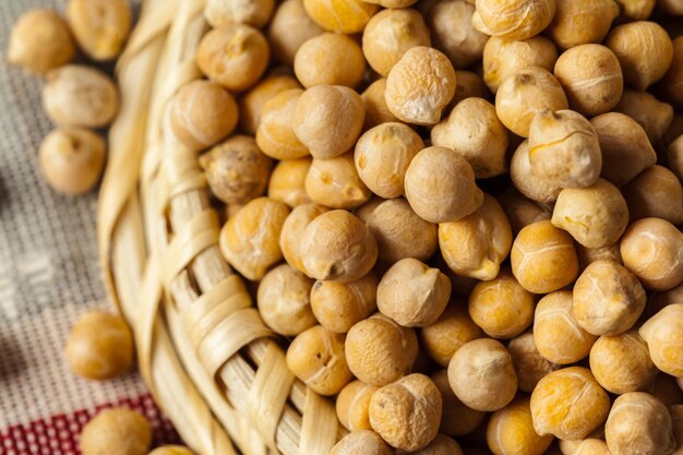 Soybean in wood bowl