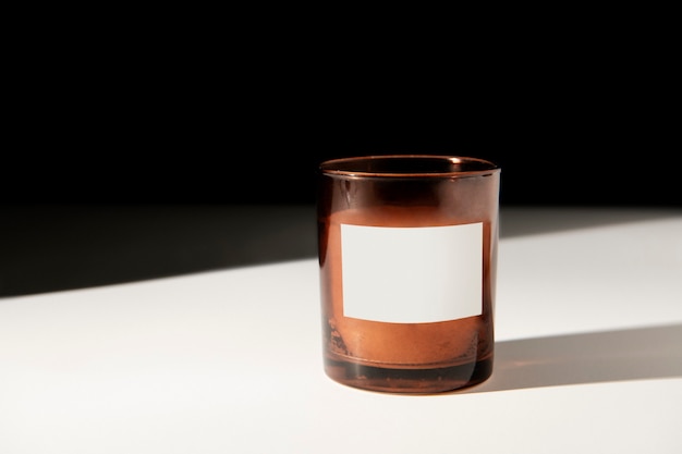 Spa aroma candle packaging on a table