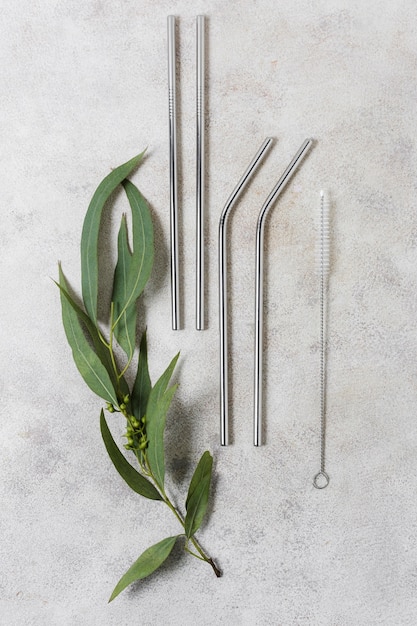 Spa composition for healthy lifestyle metallic straws