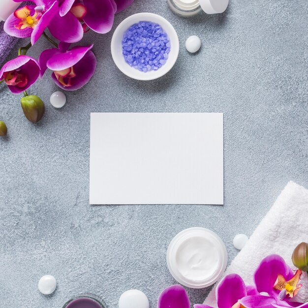 Spa still life with beauty products