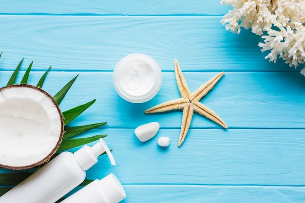 Spa still life with beauty products