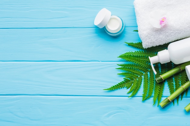 Spa still life with beauty products