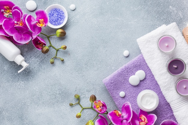 Spa still life with beauty products