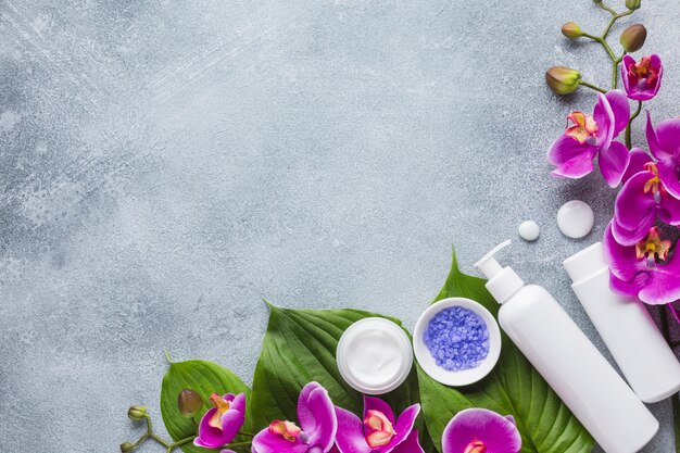 Spa still life with beauty products