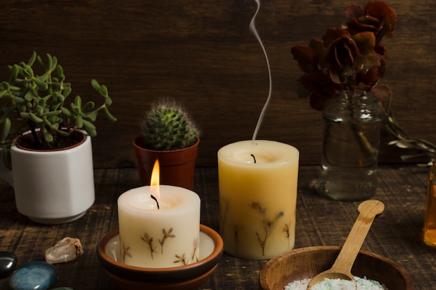 Free photo spa still life with natural elements