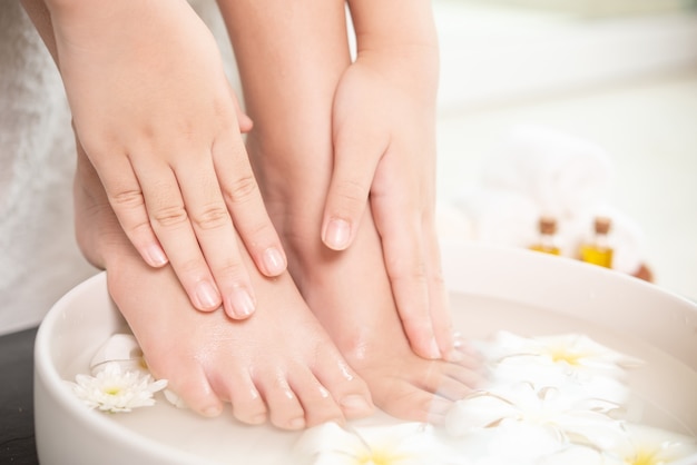 Spa treatment and product for female feet and hand spa.