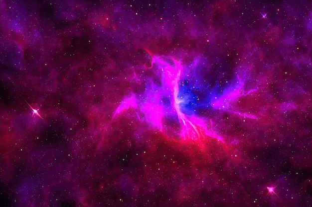 Foto gratuita sfondo dello spazio cosmo notturno stellato realistico e stelle brillanti via lattea e galassia a colori polvere di stelle